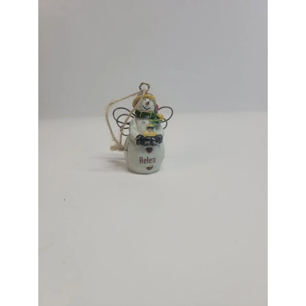 Personalized Helen Snowman Angel Christmas Ornament Winter Holiday Decor